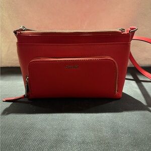 Calvin Klein Vibrant Red Crossbody Bag